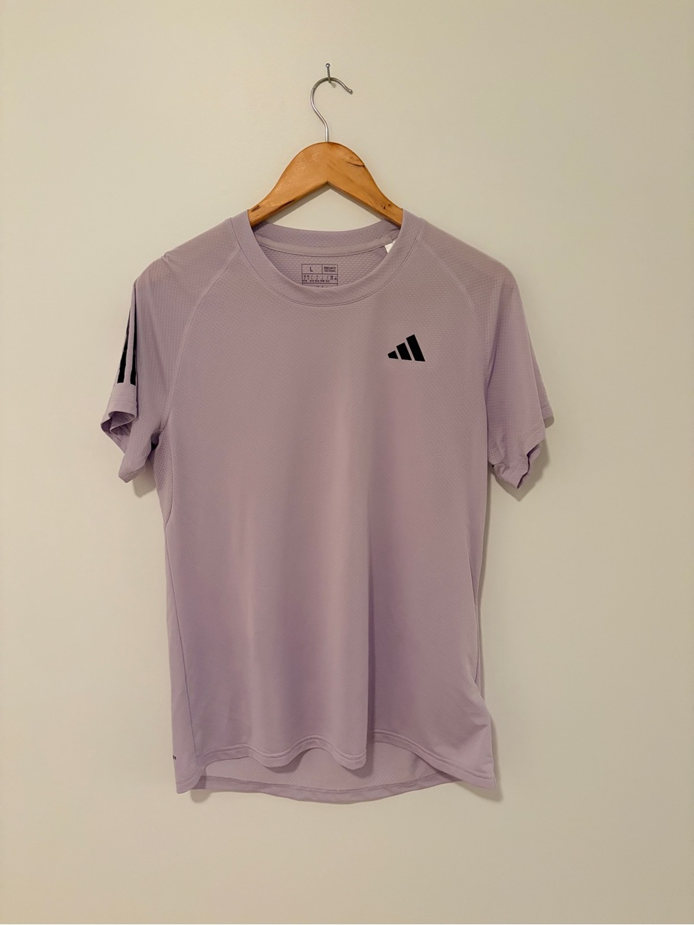 adidas women’s Lavender Short-Sleeve Athletic Tee